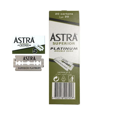Astra Platinum DE Safety Razor Blades 100 Pack - Chiseled Face